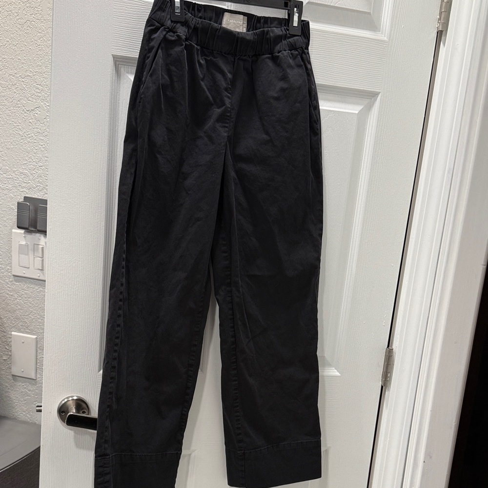 Everlane Women's Black Wide Leg Pants